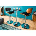 Stílusos bárszék Kadence fekete dió 