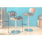 Stílusos bárszék Kadence fekete dió 