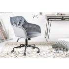Stílusos irodai szék Kiara szürke bársony