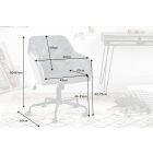 Stílusos irodai szék Kiara szürke bársony