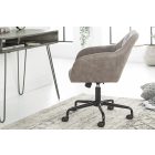 Stílusos irodai szék Kiara szürkésbarna taupe bársony