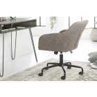 Stílusos irodai szék Kiara szürkésbarna taupe bársony