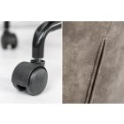 Stílusos irodai szék Kiara szürkésbarna taupe bársony