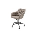 Stílusos irodai szék Kiara szürkésbarna taupe bársony