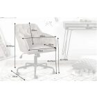 Stílusos irodai szék Kiara szürkésbarna taupe bársony