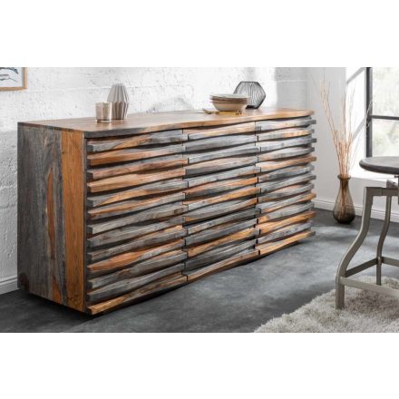 Luxus komód Lorenzo 160 - szürke - barna sheesham