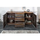 Luxus komód Lorenzo 160 - szürke - barna sheesham