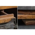 Luxus komód Lorenzo 160 - szürke - barna sheesham