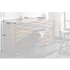 Luxus komód Lorenzo 160 - szürke - barna sheesham