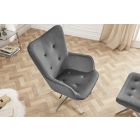 Stílusos forgószék Joe - szürke bársony