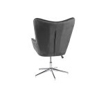 Stílusos forgószék Joe - szürke bársony