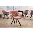 Stílusos szék Kiara rózsaszín bársony