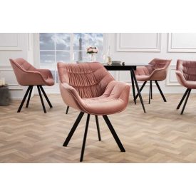 Stílusos szék Kiara rózsaszín bársony