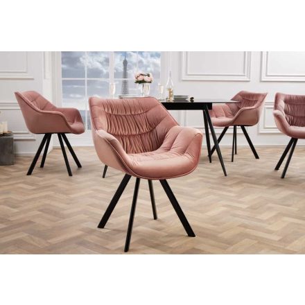Stílusos szék Kiara rózsaszín bársony