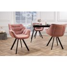 Stílusos szék Kiara rózsaszín bársony