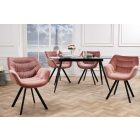 Stílusos szék Kiara rózsaszín bársony