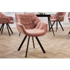 Stílusos szék Kiara rózsaszín bársony