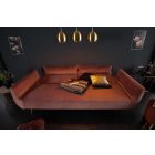 Nyitható kanapé Amiyah / 215 cm rózsaszín bársony