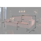 Nyitható kanapé Amiyah / 215 cm rózsaszín bársony