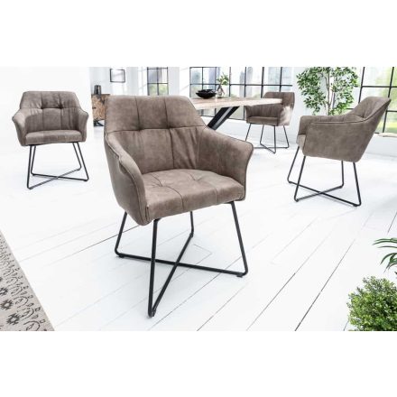 Design szék Giuliana vintage szürkésbarna taupe