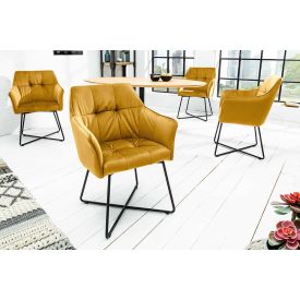 Design szék Giuliana mustársárga