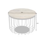 Dohányzóasztal Unity Loft 56 cm mangó 