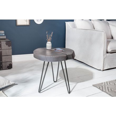 Oldalsó asztal Island 43 cm szürke akácia