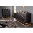 Stílusos magas komód Shayla 100 cm fekete mangó