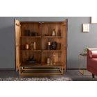 Stílusos magas komód Shayla 100 cm fekete mangó