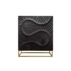 Stílusos magas komód Shayla 100 cm fekete mangó