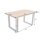 Stílusos étkezőasztal Thunder 120 cm sheesham 