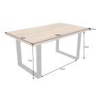 Stílusos étkezőasztal Thunder 140 cm sheesham