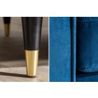 Stílusos ülőgarnitúra Adan - kék bársony 