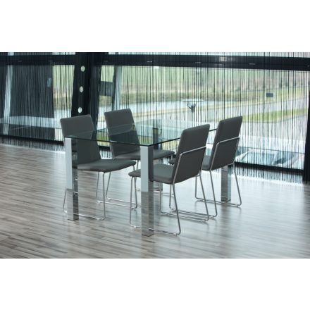 Étkezőasztal Nefertari 140 cm üveg 