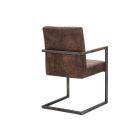 Szánkótalpas szék Boss II kéztámlával vintage barna