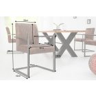 Szánkótalpas szék Boss II kéztámlával vintage barna