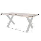 Stílusos étkezőasztal Argentinas X 180 cm sheesham