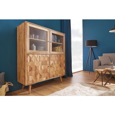 Stílusos vitrin Justice 140 cm akácia