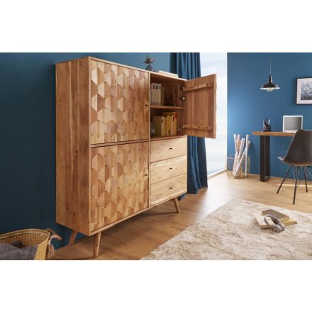 Magas komód Justice 140 cm akác