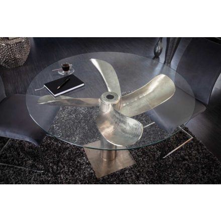 Stílusos étkezőasztal Propeller 94 cm ezüst
