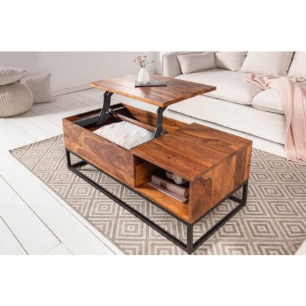 Stílusos dohányzóasztal Timber Function 110 cm sheesham 