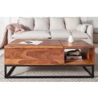 Stílusos dohányzóasztal Timber Function 110 cm sheesham 