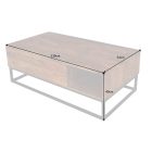 Stílusos dohányzóasztal Timber Function 110 cm sheesham 