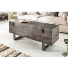 Dohányzóasztal - tárolóláda Unity Loft 115 cm szürke akác