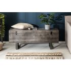 Dohányzóasztal - tárolóláda Unity Loft 115 cm szürke akác