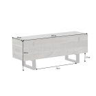 Dohányzóasztal - tárolóláda Unity Loft 115 cm szürke akác