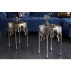 Stílusos dohányzóasztal Gwendolyn 51 cm ezüst 