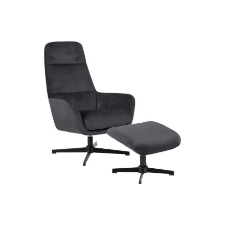 Stílusos relax fotel Nansi - sötétszürke
