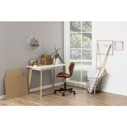 Stílusos íróasztal Niecy 117 cm - fehér