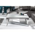 Stílusos dohányzóasztal Rococo 100 cm ezüst márvány